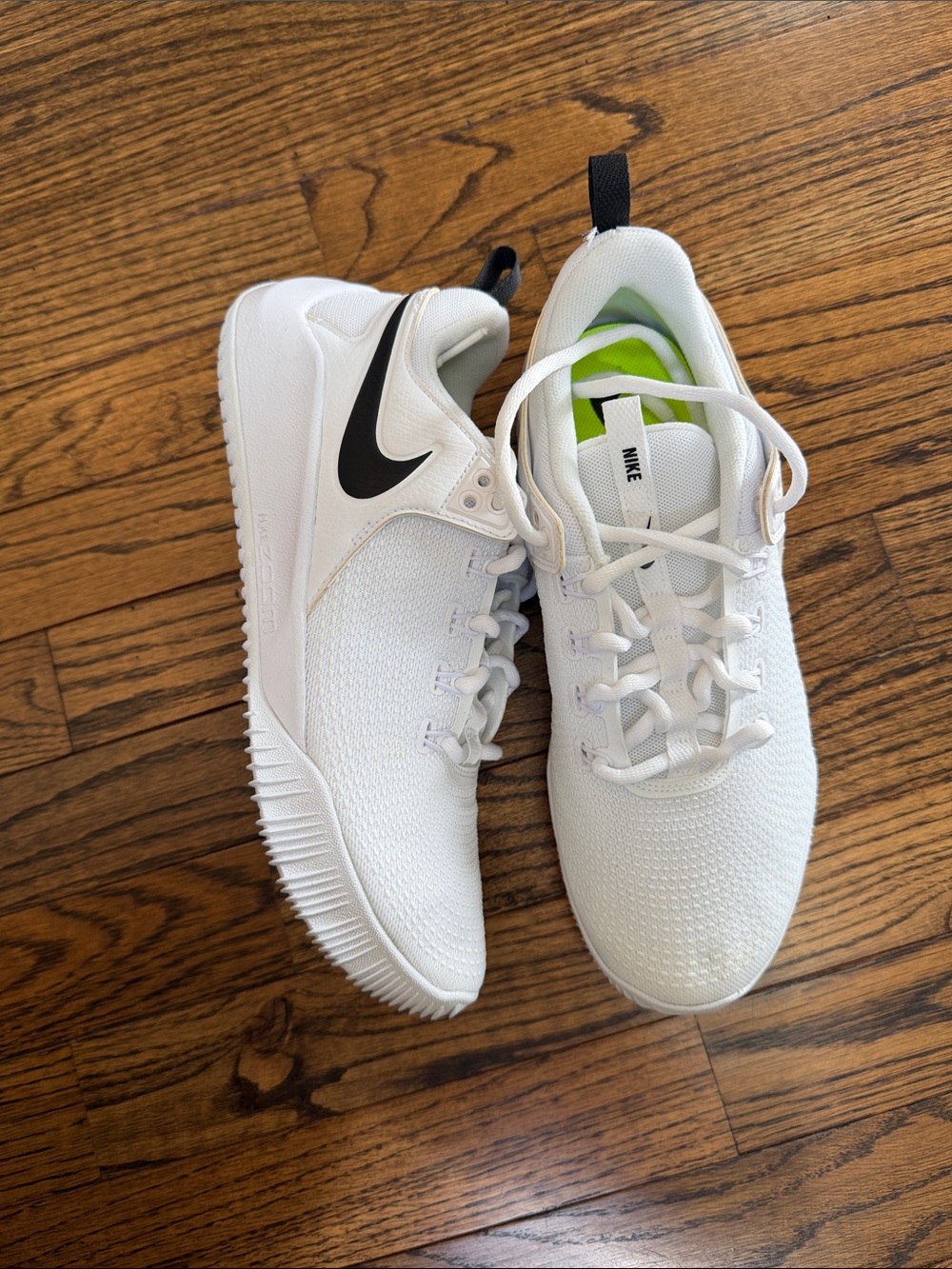 Nike women’s Volleyball Shoes with Black Swoosh and Lime Insole